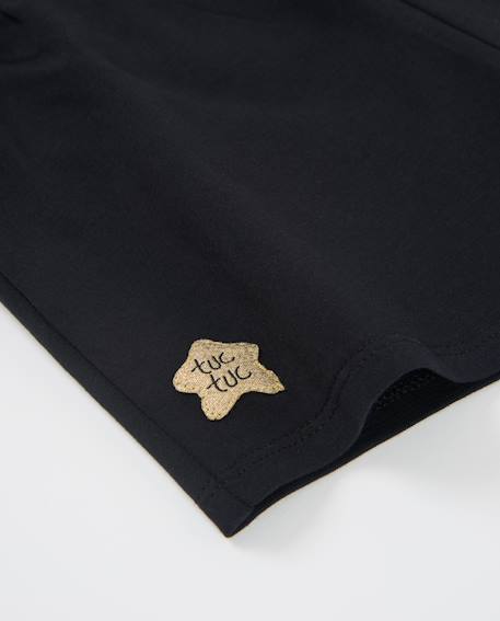Short en maille pour fille avec finitions ondulées Noir 4 - vertbaudet enfant 