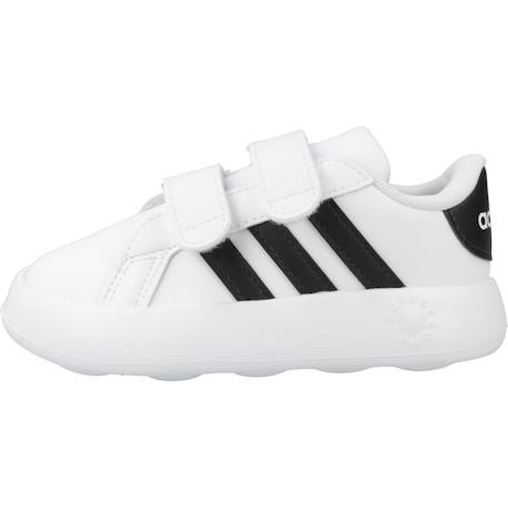 Basket bébé garçon en textile velcro classiqu Blanc white 2 - vertbaudet enfant 