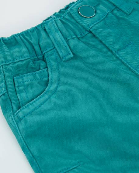 Bermuda garçon en coton avec taille élastiquée Bleu 3 - vertbaudet enfant 