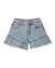 Short fille uni en denim doux Bleu 2 - vertbaudet enfant 