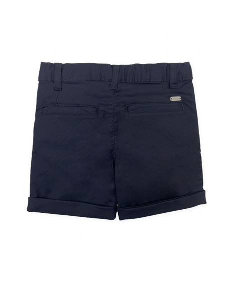 Bermuda pour garçon en tissu chaîne et trame avec poches latérales Bleu 2 - vertbaudet enfant 