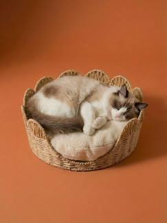 Linge de maison et décoration-Décoration-Panier animal feston avec coussin sherpa