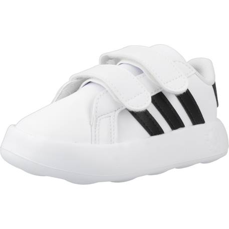Basket bébé garçon en textile velcro classiqu Blanc white 4 - vertbaudet enfant 