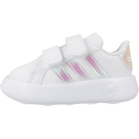 Baskets bébé fille grand court 2.0 cf Blanc+Blanc white 8 - vertbaudet enfant 