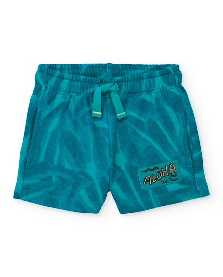 Bermuda garçon en coton avec poches latérales Bleu 1 - vertbaudet enfant 