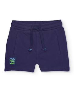 -Bermuda garçon en coton avec taille élastiquée