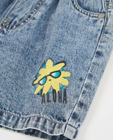 Bermuda garçon en denim Bleu 4 - vertbaudet enfant 