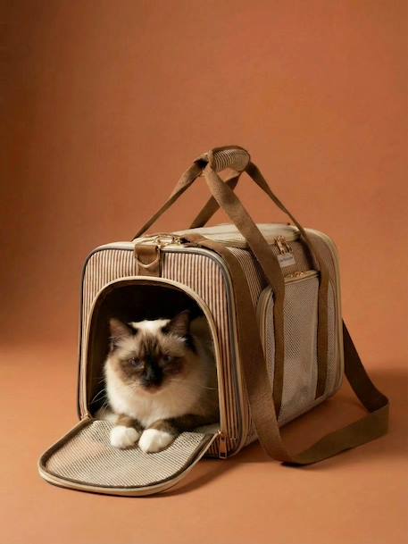 Sac à dos transport animal rayé beige 2 - vertbaudet enfant 
