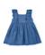 Robe pour fille en toile avec volants et broderie florale Bleu 1 - vertbaudet enfant 