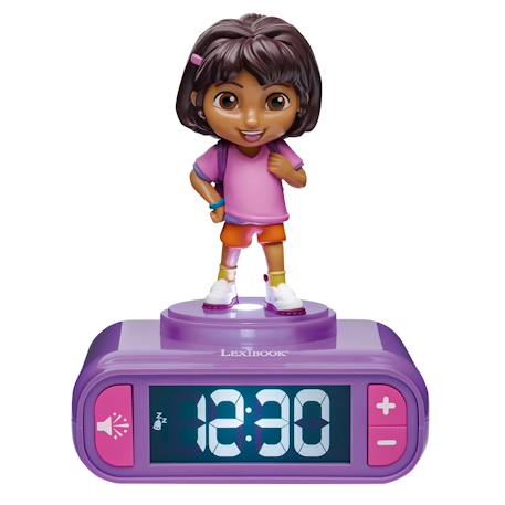 Réveil avec veilleuse dora en 3d MULTICOLORE 1 - vertbaudet enfant 