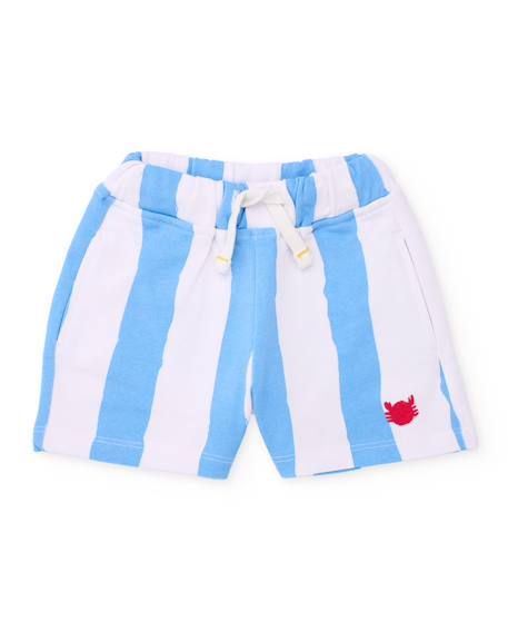 Garçon-Short-Bermuda garçon en maille de coton avec broderie décorative