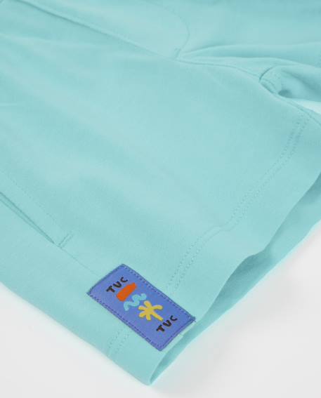 Bermuda garçon en coton avec taille élastique Bleu 4 - vertbaudet enfant 