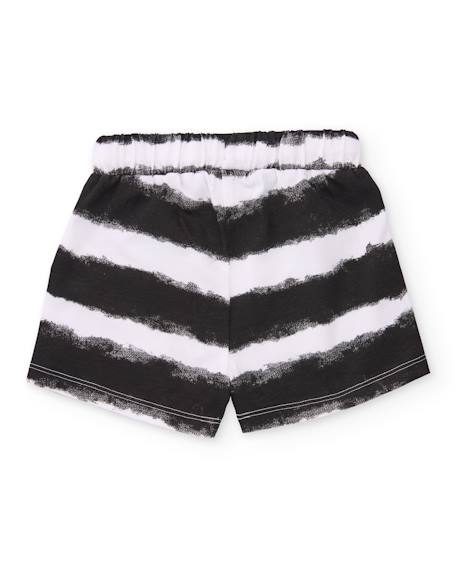 Bermuda en coton pour garçon à rayures Noir 2 - vertbaudet enfant 