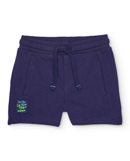 Garçon-Bermuda garçon en coton avec taille élastiquée