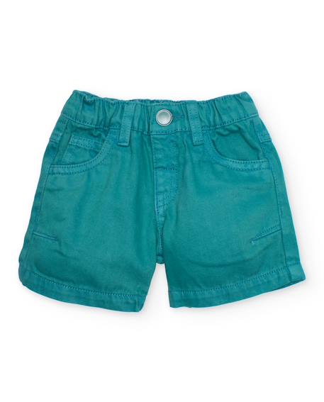 Bébé-Short-Bermuda garçon en coton avec taille élastiquée