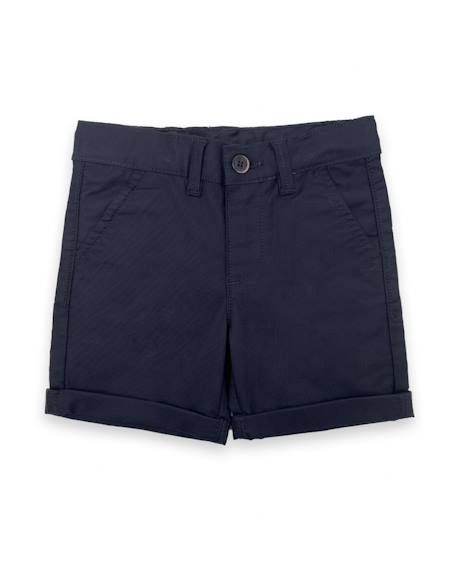 Bermuda pour garçon en tissu chaîne et trame avec poches latérales Bleu 1 - vertbaudet enfant 