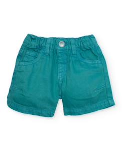 -Bermuda garçon en coton avec taille élastiquée