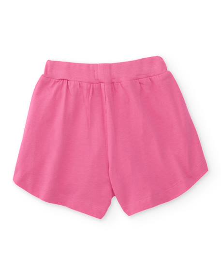 Short fille en maille avec cordon de serrage ajustable Rose 2 - vertbaudet enfant 