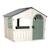 Cabane enfant avec balcon et fenêtres ouvrantes – maisonnette de jardin – dès 18 mois Blanc crème - gris - vert sauge 1 - vertbaudet enfant 