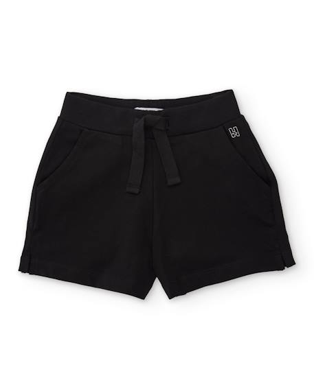 Fille-Short fille en maille avec cordon de serrage réglable