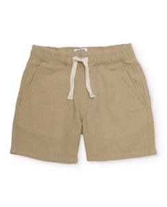 -Bermuda garçon en tissu tissé avec taille élastique