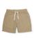 Bermuda garçon en tissu tissé avec taille élastique Beige 1 - vertbaudet enfant 
