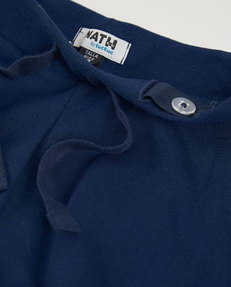 Short fille en maille avec taille élastique Bleu 3 - vertbaudet enfant 
