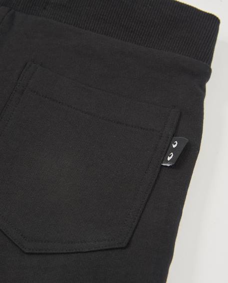 Bermuda garçon en maille avec cordon de serrage réglable Noir 4 - vertbaudet enfant 