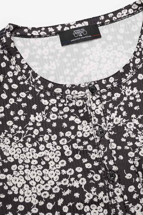 Tee-shirt comegi Black flower 4 - vertbaudet enfant 