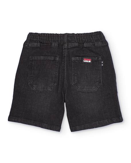 Bermuda garçon en toile et denim Gris 2 - vertbaudet enfant 