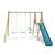 Portique balançoire optima avec toboggan pour enfants Bois 2 - vertbaudet enfant 