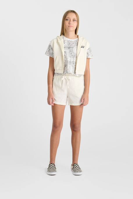 Sweat-shirt capuche soulagi White 2 - vertbaudet enfant 
