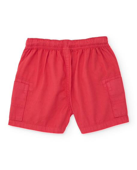 Bermuda garçon avec poches cargo Rouge 2 - vertbaudet enfant 