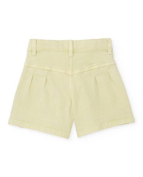 Short fille en tissu tissé avec plis sur le devant Vert 2 - vertbaudet enfant 