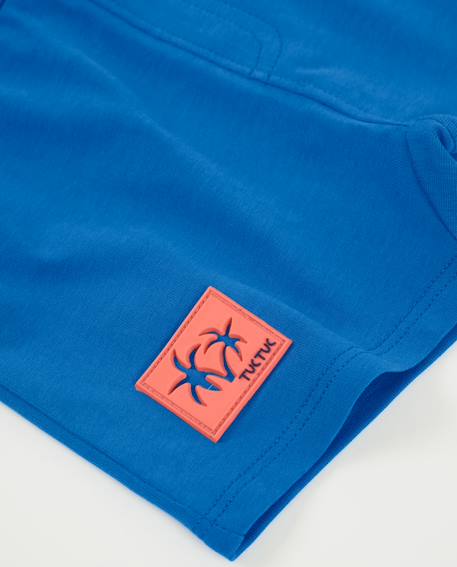 Bermuda pour garçon en maille avec taille élastique Bleu 4 - vertbaudet enfant 