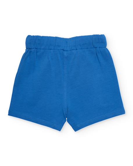 Bermuda pour garçon en maille avec taille élastique Bleu 2 - vertbaudet enfant 