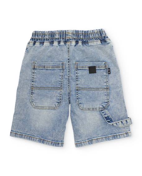 Bermuda garçon en toile et denim Bleu 3 - vertbaudet enfant 