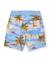 Bermuda garçon en maille avec imprimé palmiers Bleu 2 - vertbaudet enfant 