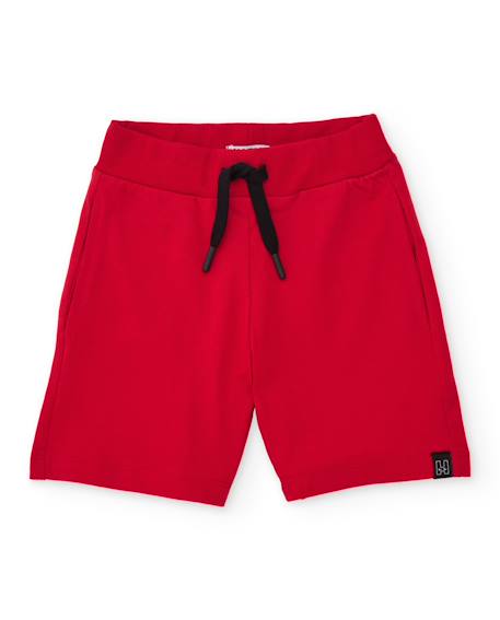 Garçon-Bermuda garçon en maille avec cordon de serrage réglable