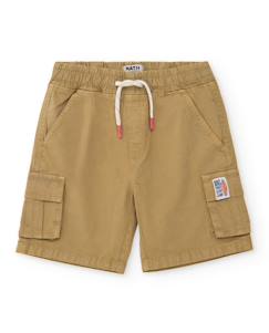 -Bermuda garçon en tissu tissé avec poches cargo