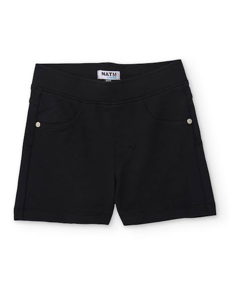 Fille-Short fille en maille avec tissu extensible