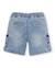 Bermuda garçon uni en tissu denim Bleu 3 - vertbaudet enfant 