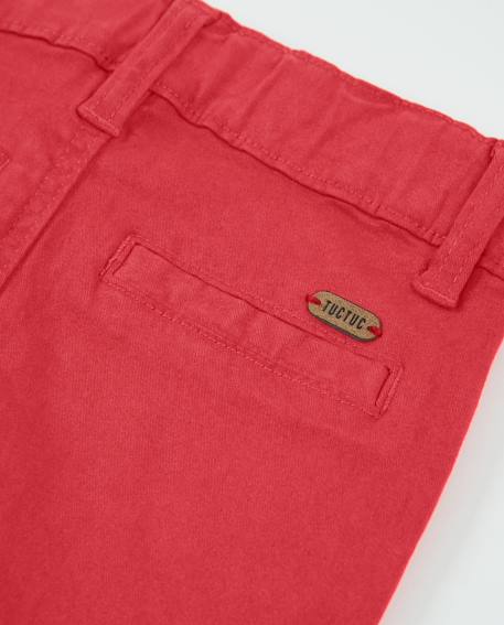 Bermuda pour garçon en coton Rouge 4 - vertbaudet enfant 