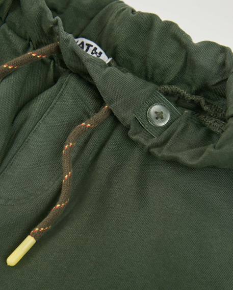 Bermuda garçon en maille avec poches cargo Vert 4 - vertbaudet enfant 