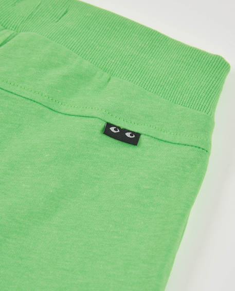 Bermuda garçon en maille avec ceinture côtelée Vert 4 - vertbaudet enfant 