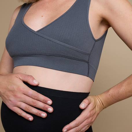Brassiere de grossesse cache-cœur sans armatures hermione Gris clair+Rose 3 - vertbaudet enfant 