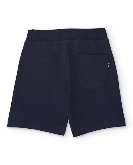 Bermuda garçon en maille avec taille élastique Bleu 2 - vertbaudet enfant 