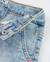 Pantalon fille en toile et denim Bleu 3 - vertbaudet enfant 