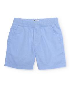 -Bermuda garçon en tissu tissé avec taille élastique