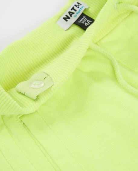Bermuda garçon en maille avec cordon de serrage ajustable Vert 4 - vertbaudet enfant 
